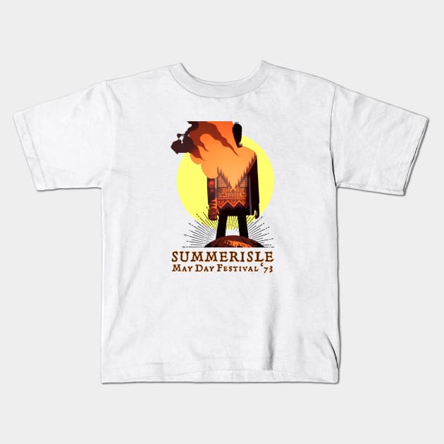 Summerisle May Day Festival ‘73 Kids T-Shirt by Atomic City Art